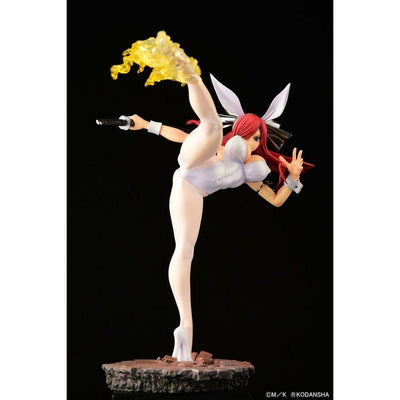 Fairy Tail Statue 1/6 Erza Scarlet High Kick White Bunny Ver. 37cm - Scale Statue - Orca Toys - Hobby Figures UK