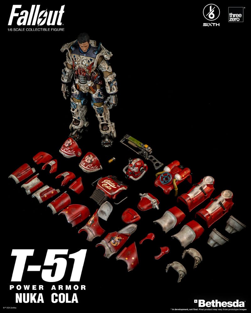 Fallout Action Figure 1/6 T-51 Nuka Cola Power Armor 37cm - Action Figures - ThreeZero - Hobby Figures UK