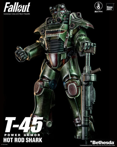 Fallout FigZero Action Figure 1/6 T-45 Hot Rod Shark Power Armor 37cm - Action Figures - ThreeZero - Hobby Figures UK