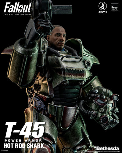 Fallout FigZero Action Figure 1/6 T-45 Hot Rod Shark Power Armor 37cm - Action Figures - ThreeZero - Hobby Figures UK