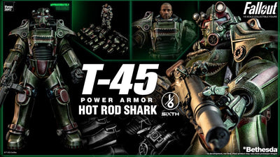 Fallout FigZero Action Figure 1/6 T-45 Hot Rod Shark Power Armor 37cm - Action Figures - ThreeZero - Hobby Figures UK