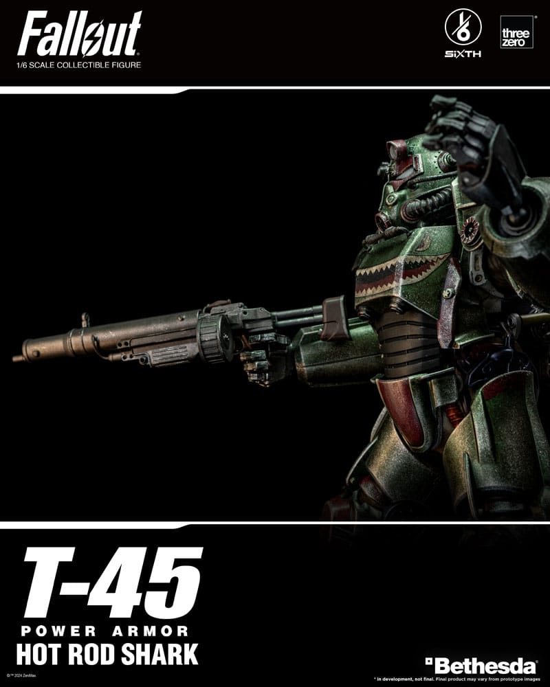 Fallout FigZero Action Figure 1/6 T-45 Hot Rod Shark Power Armor 37cm - Action Figures - ThreeZero - Hobby Figures UK