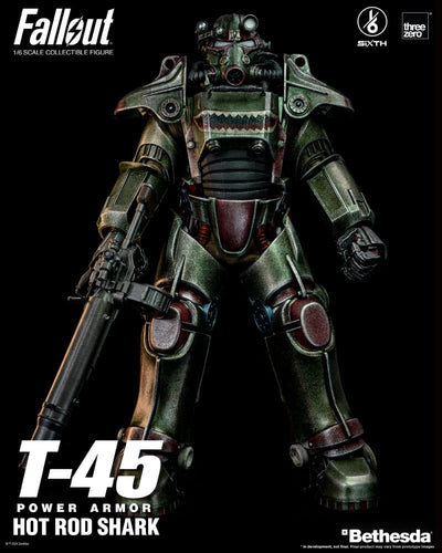 Fallout FigZero Action Figure 1/6 T-45 Hot Rod Shark Power Armor 37cm - Action Figures - ThreeZero - Hobby Figures UK