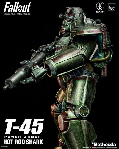 Fallout FigZero Action Figure 1/6 T-45 Hot Rod Shark Power Armor 37cm - Action Figures - ThreeZero - Hobby Figures UK