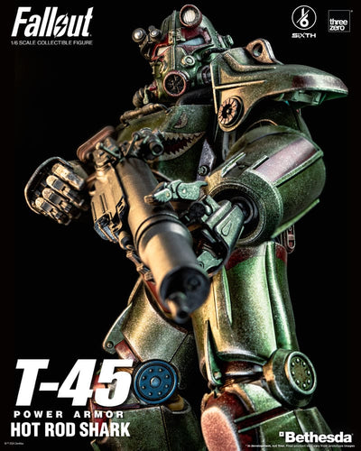 Fallout FigZero Action Figure 1/6 T-45 Hot Rod Shark Power Armor 37cm - Action Figures - ThreeZero - Hobby Figures UK