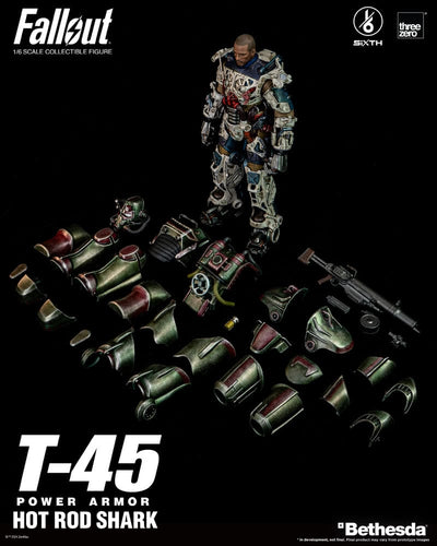 Fallout FigZero Action Figure 1/6 T-45 Hot Rod Shark Power Armor 37cm - Action Figures - ThreeZero - Hobby Figures UK