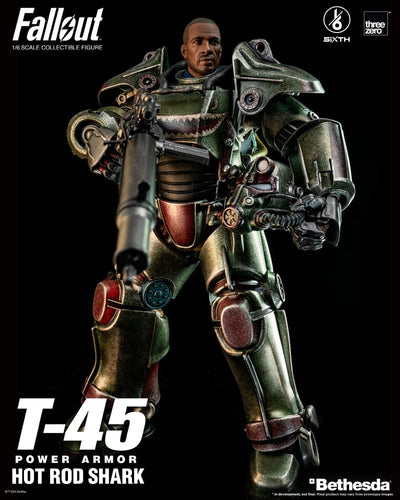 Fallout FigZero Action Figure 1/6 T-45 Hot Rod Shark Power Armor 37cm - Action Figures - ThreeZero - Hobby Figures UK