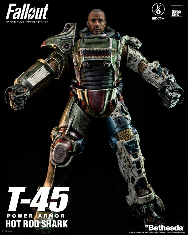 Fallout FigZero Action Figure 1/6 T-45 Hot Rod Shark Power Armor 37cm - Action Figures - ThreeZero - Hobby Figures UK