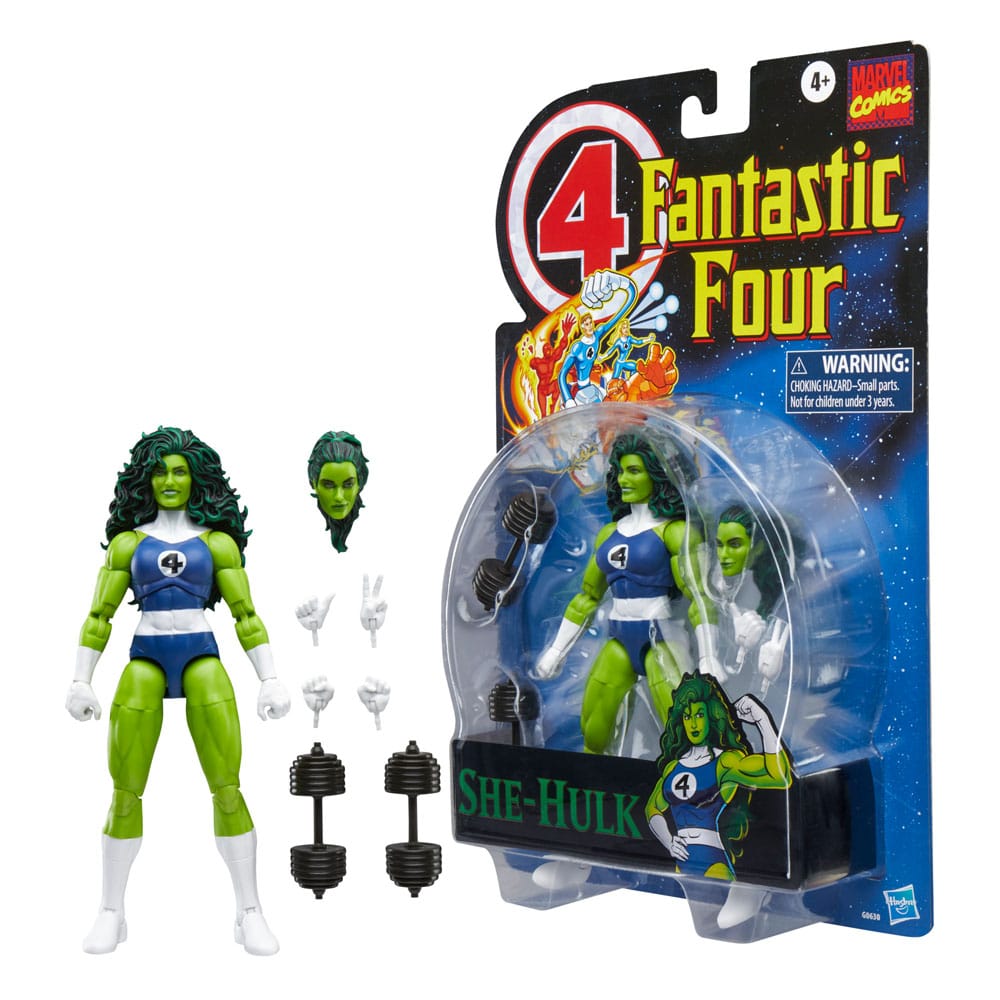 Fantastic Four Marvel Legends Retro Action Figure She-Hulk 15cm - Action Figures - Hasbro - Hobby Figures UK