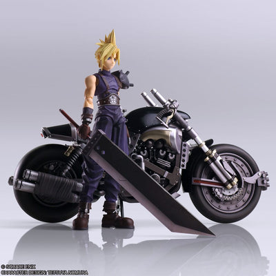 Final Fantasy VII Bring Arts Action Figure and vehicle Cloud Strife & Hardy-Daytona 15cm - Action Figures - Square-Enix - Hobby Figures UK