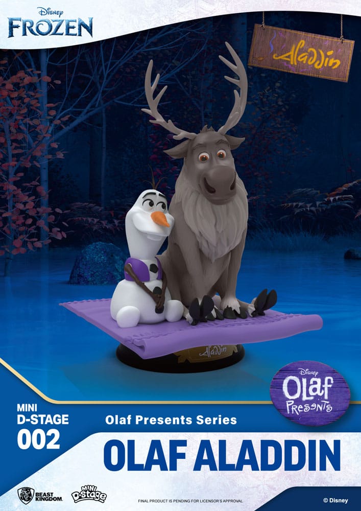 Frozen Mini Diorama Stage PVC Statue Olaf Presents Olaf Aladdin 12cm - Mini Figures - Beast Kingdom Toys - Hobby Figures UK