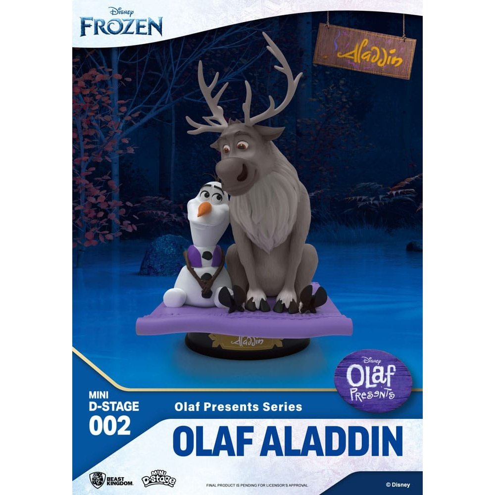 Frozen Mini Diorama Stage PVC Statue Olaf Presents Olaf Aladdin 12cm - Mini Figures - Beast Kingdom Toys - Hobby Figures UK