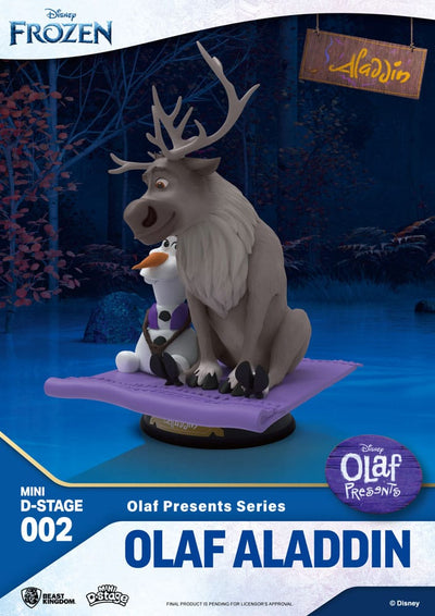 Frozen Mini Diorama Stage PVC Statue Olaf Presents Olaf Aladdin 12cm - Mini Figures - Beast Kingdom Toys - Hobby Figures UK