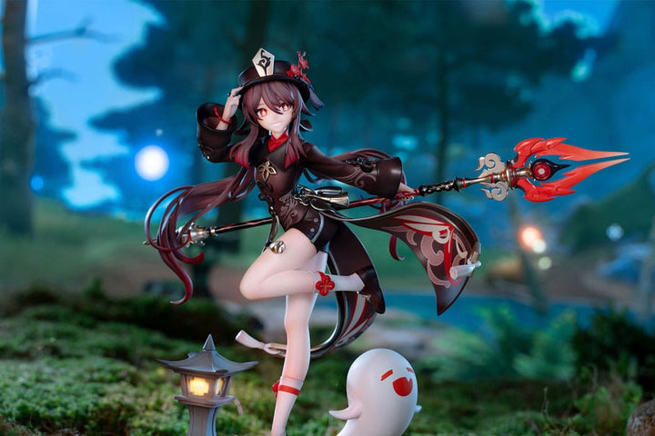 Genshin Impact Hutao Anime Figure Hu Tao 28cm Combat Ver Action Figurine in Pvc modello da collezione decorazione per bambole giocattolo regalo per ragazzi