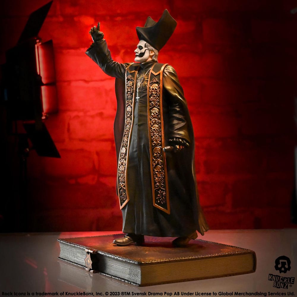 Ghost Rock Iconz Statue 1/9 Papa Emeritus IV (Black Robes) 22cm - Scale Statue - Knucklebonz - Hobby Figures UK