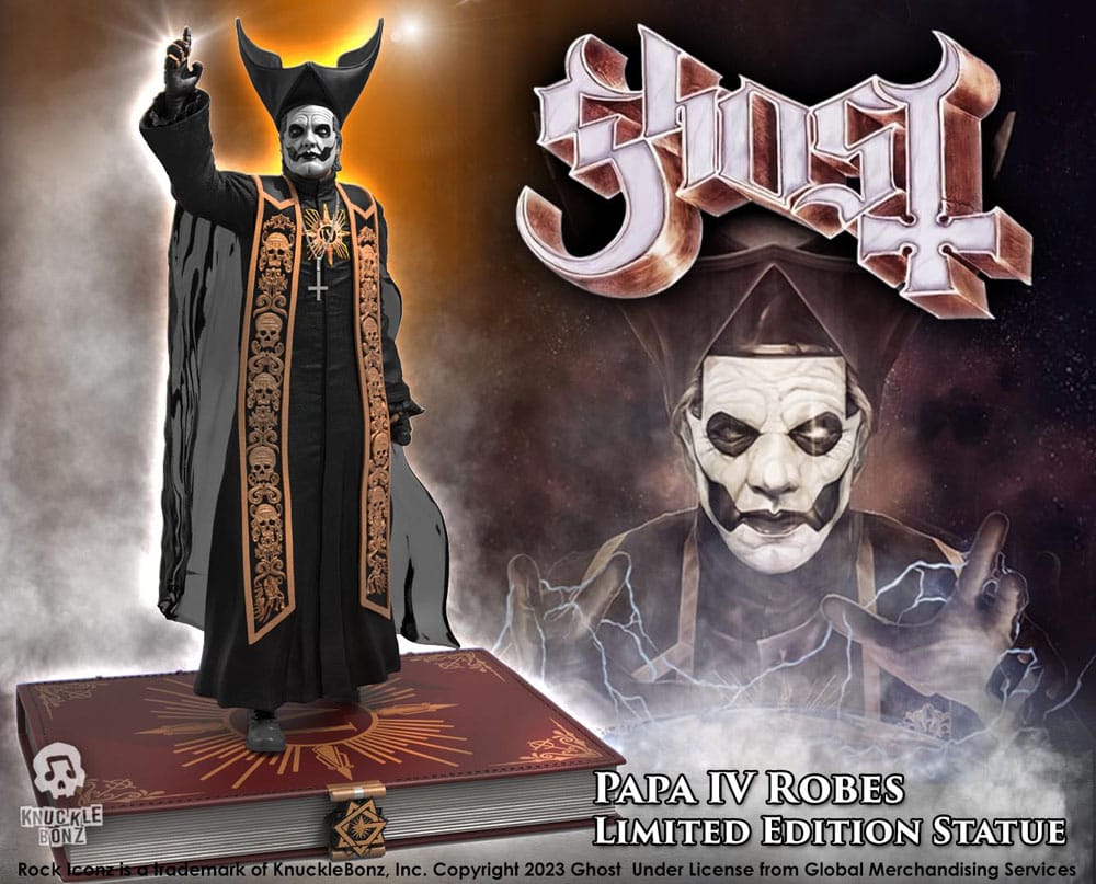 Ghost Rock Iconz Statue 1/9 Papa Emeritus IV (Black Robes) 22cm - Scale Statue - Knucklebonz - Hobby Figures UK