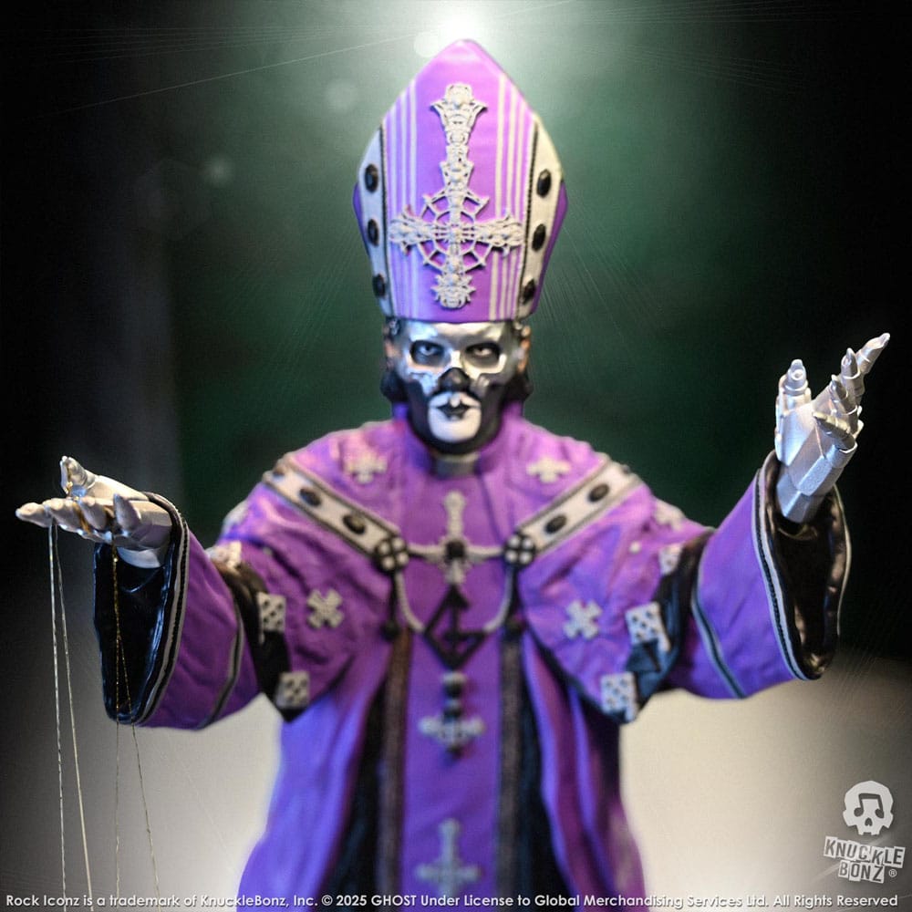 Ghost Rock Iconz Statue Papa V Perpetua Purple Robes 22cm - Scale Statue - Knucklebonz - Hobby Figures UK