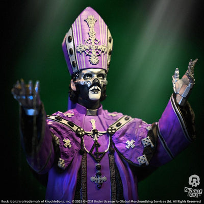 Ghost Rock Iconz Statue Papa V Perpetua Purple Robes 22cm - Scale Statue - Knucklebonz - Hobby Figures UK