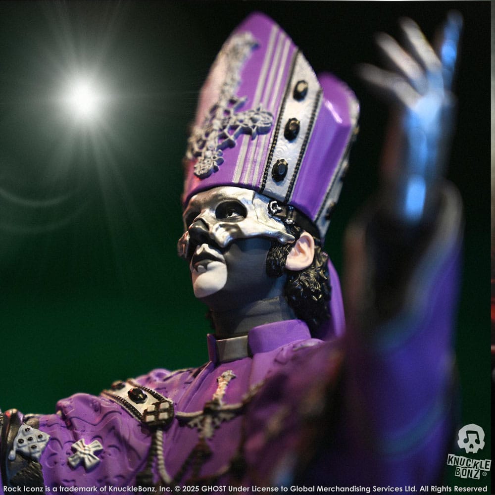 Ghost Rock Iconz Statue Papa V Perpetua Purple Robes 22cm - Scale Statue - Knucklebonz - Hobby Figures UK