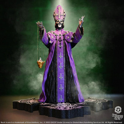 Ghost Rock Iconz Statue Papa V Perpetua Purple Robes 22cm - Scale Statue - Knucklebonz - Hobby Figures UK