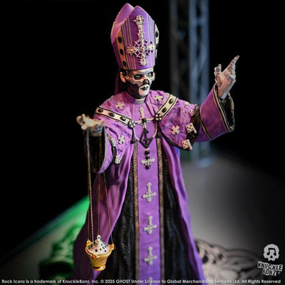 Ghost Rock Iconz Statue Papa V Perpetua Purple Robes 22cm - Scale Statue - Knucklebonz - Hobby Figures UK