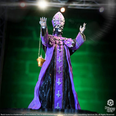 Ghost Rock Iconz Statue Papa V Perpetua Purple Robes 22cm - Scale Statue - Knucklebonz - Hobby Figures UK