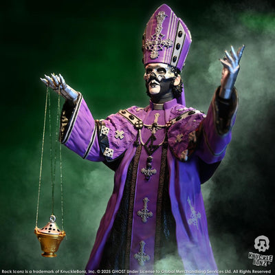 Ghost Rock Iconz Statue Papa V Perpetua Purple Robes 22cm - Scale Statue - Knucklebonz - Hobby Figures UK