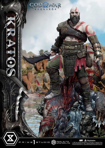 God of War: Ragnarok Real Elite Masterline Series Statue 1/3 Kratos Ultimate Bonus Version 95cm - Scale Statue - Prime 1 Studio - Hobby Figures UK