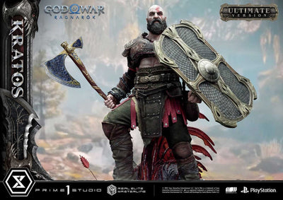 God of War: Ragnarok Real Elite Masterline Series Statue 1/3 Kratos Ultimate Bonus Version 95cm - Scale Statue - Prime 1 Studio - Hobby Figures UK