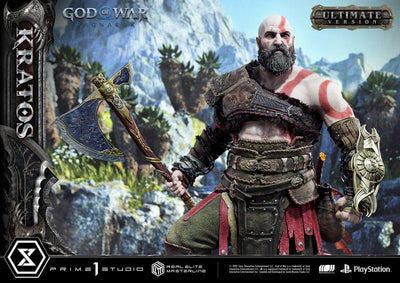 God of War: Ragnarok Real Elite Masterline Series Statue 1/3 Kratos Ultimate Bonus Version 95cm - Scale Statue - Prime 1 Studio - Hobby Figures UK