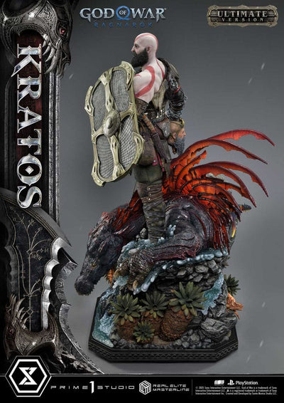 God of War: Ragnarok Real Elite Masterline Series Statue 1/3 Kratos Ultimate Bonus Version 95cm - Scale Statue - Prime 1 Studio - Hobby Figures UK