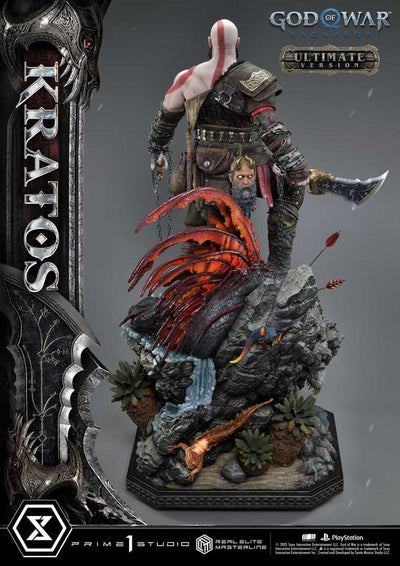 God of War: Ragnarok Real Elite Masterline Series Statue 1/3 Kratos Ultimate Bonus Version 95cm - Scale Statue - Prime 1 Studio - Hobby Figures UK