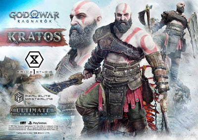 God of War: Ragnarok Real Elite Masterline Series Statue 1/3 Kratos Ultimate Bonus Version 95cm - Scale Statue - Prime 1 Studio - Hobby Figures UK