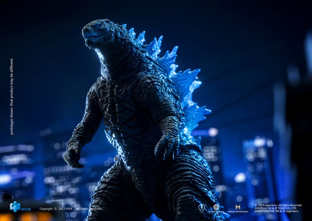 Godzilla Exquisite Basic Action Figure Godzilla vs. Kong Heat Ray Godzilla Translucent Version 18cm - Action Figures - Hiya Toys - Hobby Figures UK