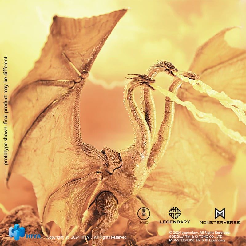 Godzilla: King of the Monsters Exquisite Basic Action Figure King Ghidorah Gravity Beam Version 35cm - Action Figures - Hiya Toys - Hobby Figures UK