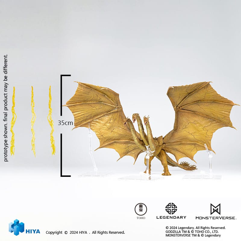 Godzilla: King of the Monsters Exquisite Basic Action Figure King Ghidorah Gravity Beam Version 35cm - Action Figures - Hiya Toys - Hobby Figures UK