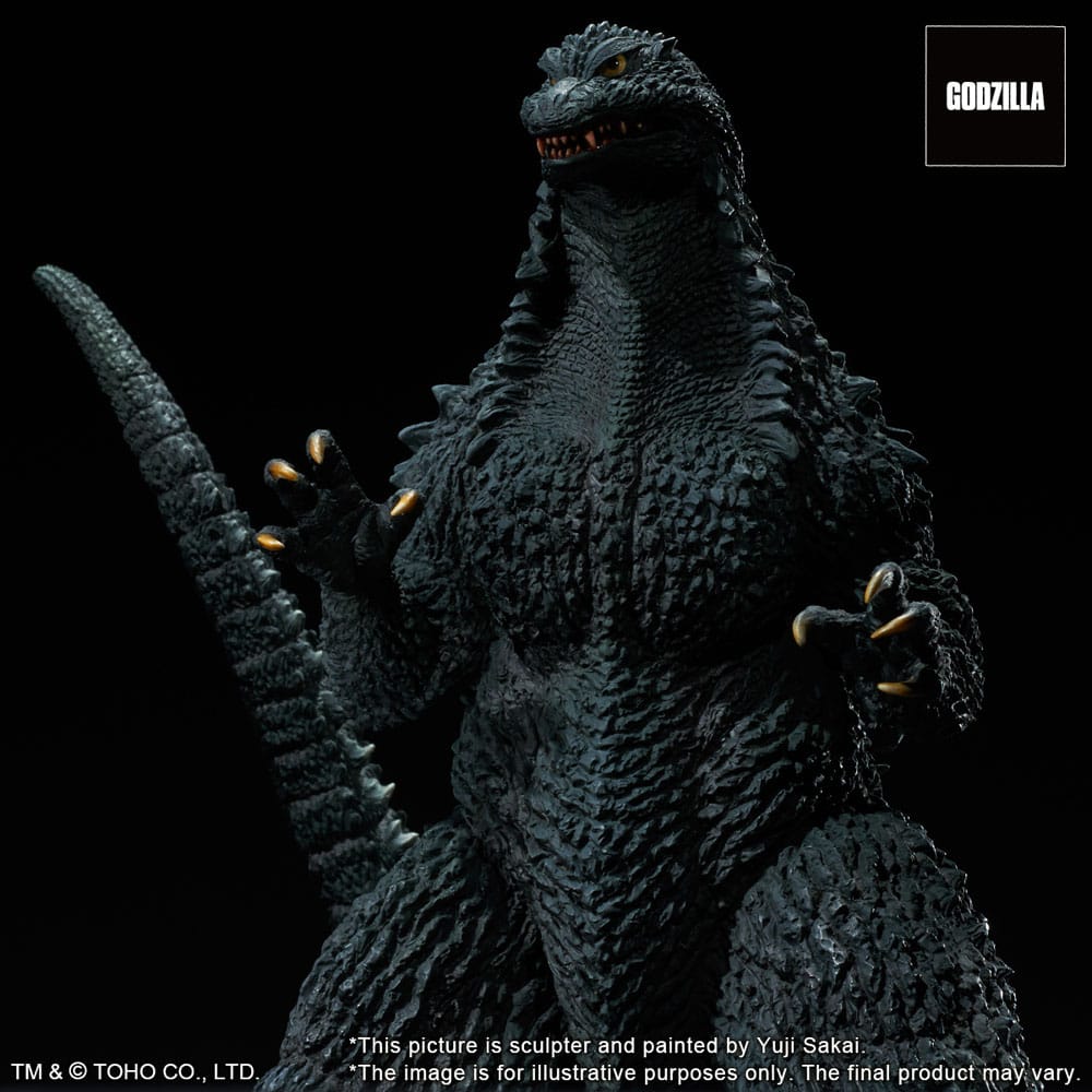 Godzilla against Mechagodzilla 2002 TOHO Yuji Sakai Modeling Collection PVC Statue Godzilla Battle in the Storm 28cm - Scale Statue - X-Plus - Hobby Figures UK