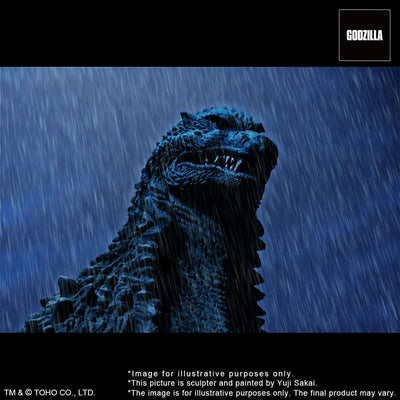 Godzilla against Mechagodzilla 2002 TOHO Yuji Sakai Modeling Collection PVC Statue Godzilla Battle in the Storm 28cm - Scale Statue - X-Plus - Hobby Figures UK