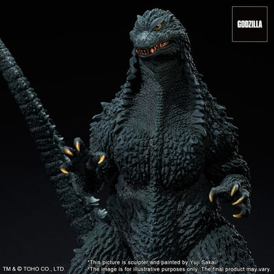Godzilla against Mechagodzilla 2002 TOHO Yuji Sakai Modeling Collection PVC Statue Godzilla Battle in the Storm 28cm - Scale Statue - X-Plus - Hobby Figures UK