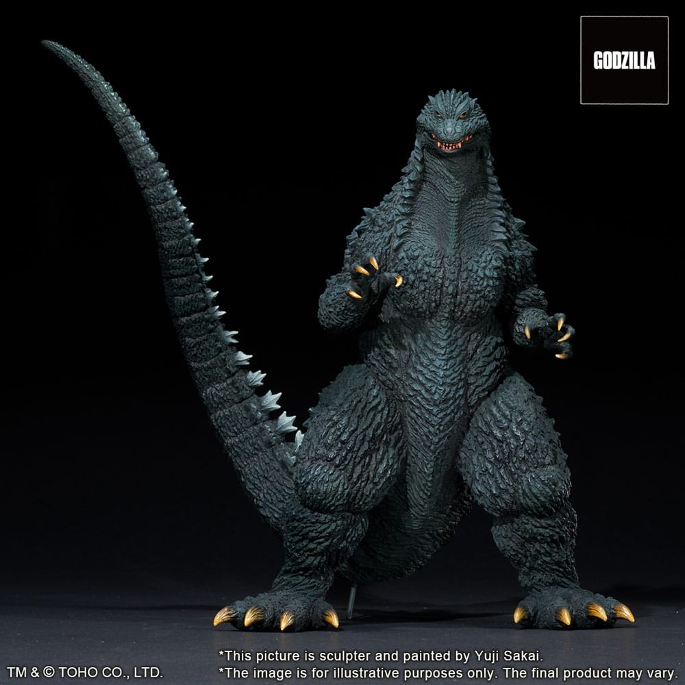 Godzilla against Mechagodzilla 2002 TOHO Yuji Sakai Modeling Collection PVC Statue Godzilla Battle in the Storm 28cm - Scale Statue - X-Plus - Hobby Figures UK