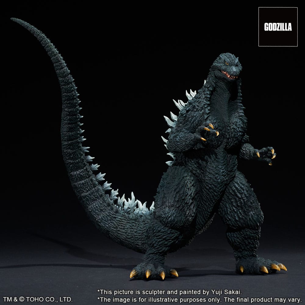 Godzilla against Mechagodzilla 2002 TOHO Yuji Sakai Modeling Collection PVC Statue Godzilla Battle in the Storm 28cm - Scale Statue - X-Plus - Hobby Figures UK
