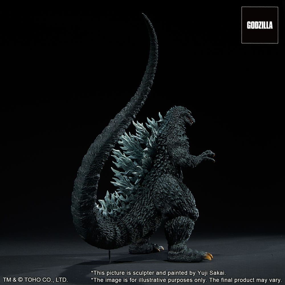 Godzilla against Mechagodzilla 2002 TOHO Yuji Sakai Modeling Collection PVC Statue Godzilla Battle in the Storm 28cm - Scale Statue - X-Plus - Hobby Figures UK