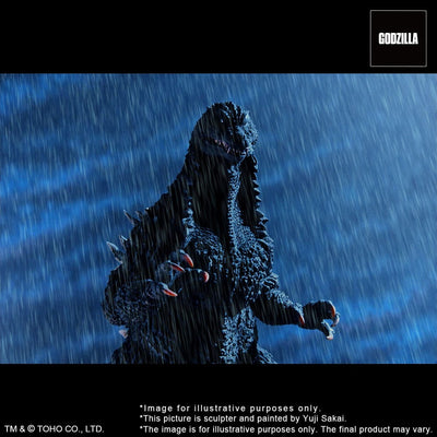 Godzilla against Mechagodzilla 2002 TOHO Yuji Sakai Modeling Collection PVC Statue Godzilla Battle in the Storm 28cm - Scale Statue - X-Plus - Hobby Figures UK