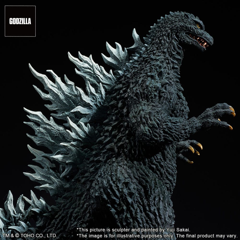 Godzilla against Mechagodzilla 2002 TOHO Yuji Sakai Modeling Collection PVC Statue Godzilla Battle in the Storm 28cm - Scale Statue - X-Plus - Hobby Figures UK