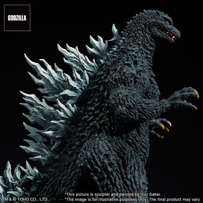 Godzilla against Mechagodzilla 2002 TOHO Yuji Sakai Modeling Collection PVC Statue Godzilla Battle in the Storm 28cm - Scale Statue - X-Plus - Hobby Figures UK