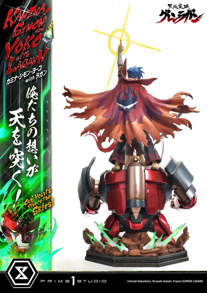 Gurren Lagann Ultimate Premium Masterline Series Statue 1/4 Kamina, Simon & Yoko with Lagann Deluxe Bonus Version 97cm - Scale Statue - Prime 1 Studio - Hobby Figures UK