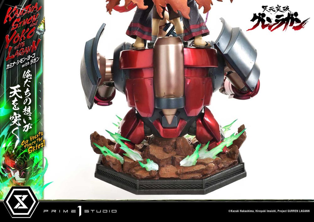 Gurren Lagann Ultimate Premium Masterline Series Statue 1/4 Kamina, Simon & Yoko with Lagann 97cm - Scale Statue - Prime 1 Studio - Hobby Figures UK