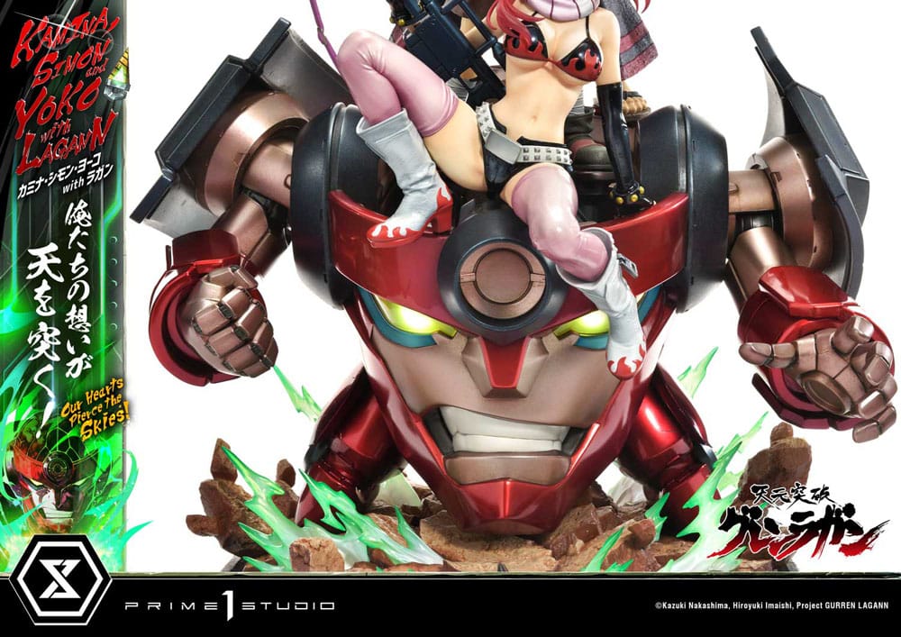 Gurren Lagann Ultimate Premium Masterline Series Statue 1/4 Kamina, Simon & Yoko with Lagann 97cm - Scale Statue - Prime 1 Studio - Hobby Figures UK