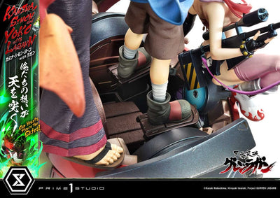 Gurren Lagann Ultimate Premium Masterline Series Statue 1/4 Kamina, Simon & Yoko with Lagann 97cm - Scale Statue - Prime 1 Studio - Hobby Figures UK