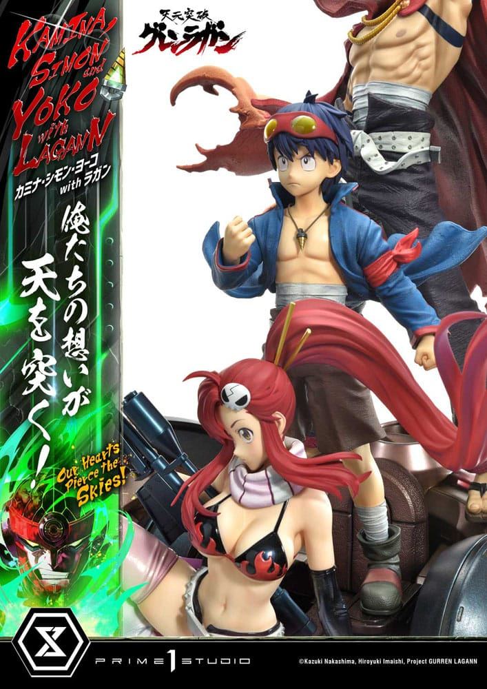 Gurren Lagann Ultimate Premium Masterline Series Statue 1/4 Kamina, Simon & Yoko with Lagann Deluxe Version 97cm - Scale Statue - Prime 1 Studio - Hobby Figures UK